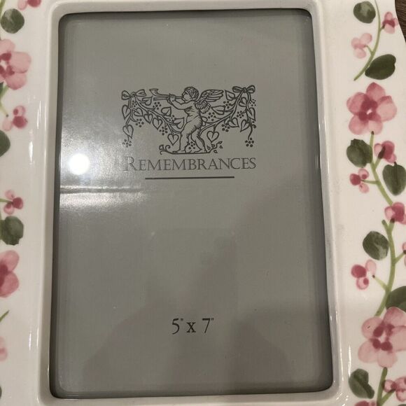 Vintage Remembrances Floral Rose Picture Frame 5 X 7 Cottage Core Shabby Chic - Picture 2 of 8